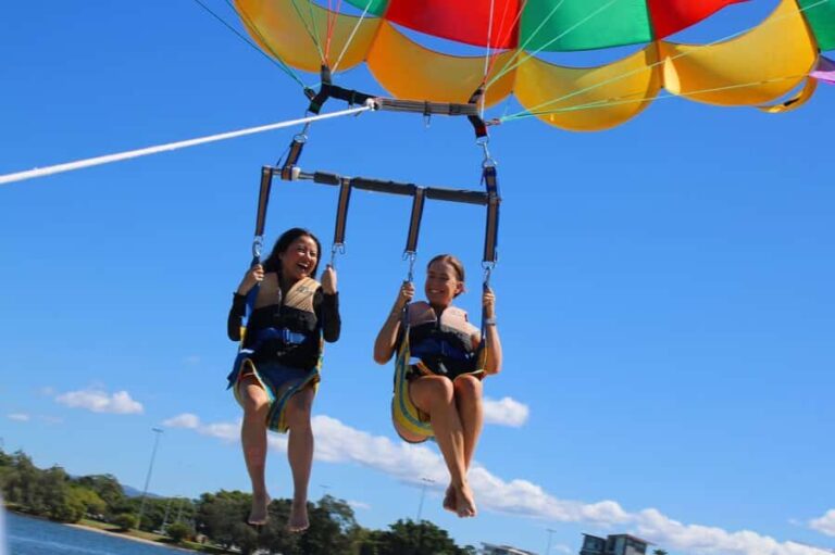 Gold Coast: Surfers Parasailing with Free Photos - The Guides and Safety
