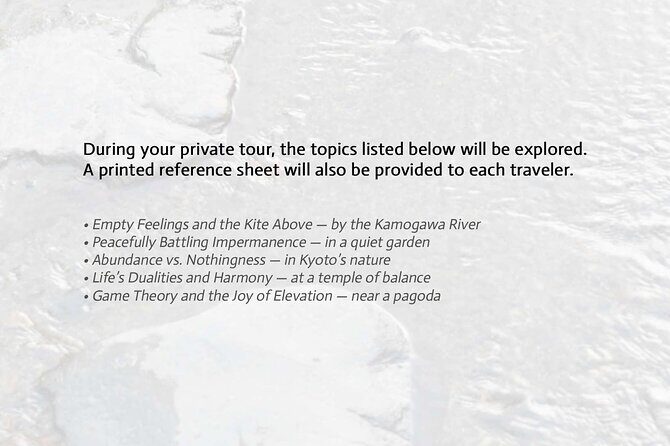 Kyoto Spiritual Conversations & Mindful Encounters PRIVATE Tour - Who Will Love This Tour?