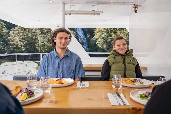 Milford Sound Luxury Lunch Cruise onboard The Fiordland Jewel - The Boutique Vessel: The Fiordland Jewel