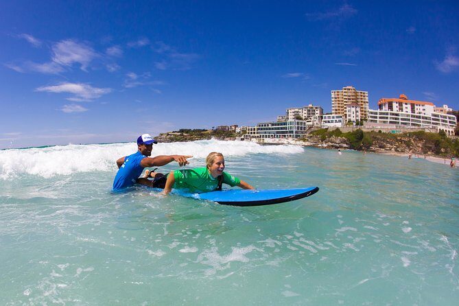 Surfing Lessons on Sydney's Bondi Beach - Into the Water: Catching Waves