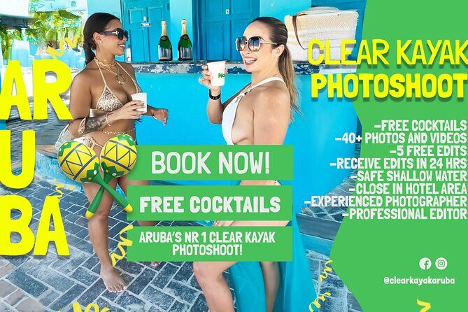 #1 SAFE Clear Kayak Aruba Photo+Video FREE Cocktail Edits in 24hr - From Bookings to Beachfront: What to Expect