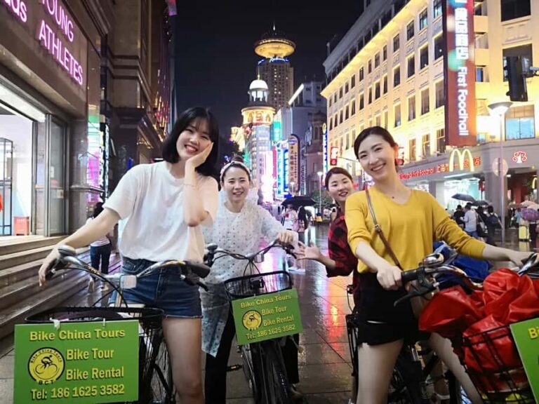 Shanghai: 4-Hour Nightlife Adventure & Tasting Bike Tour - The Itinerary in Detail