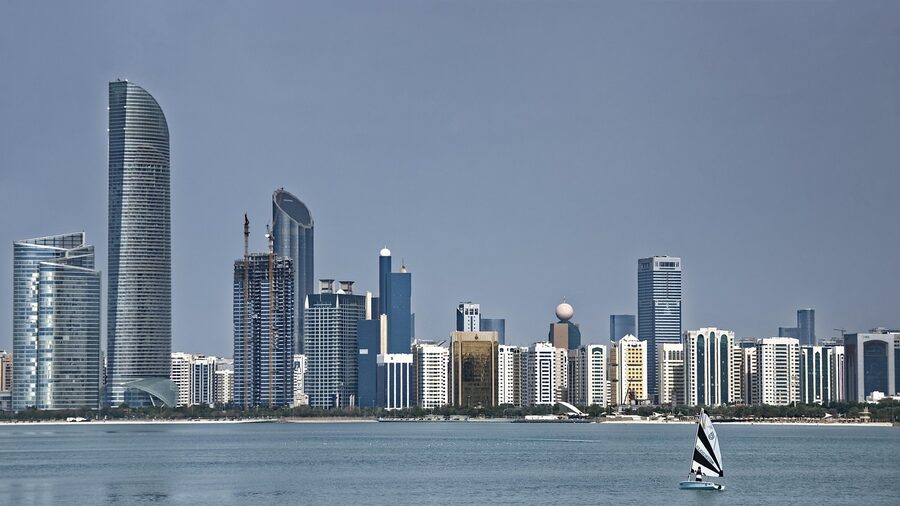 Modern Abu Dhabi city skyline with skyscrapers