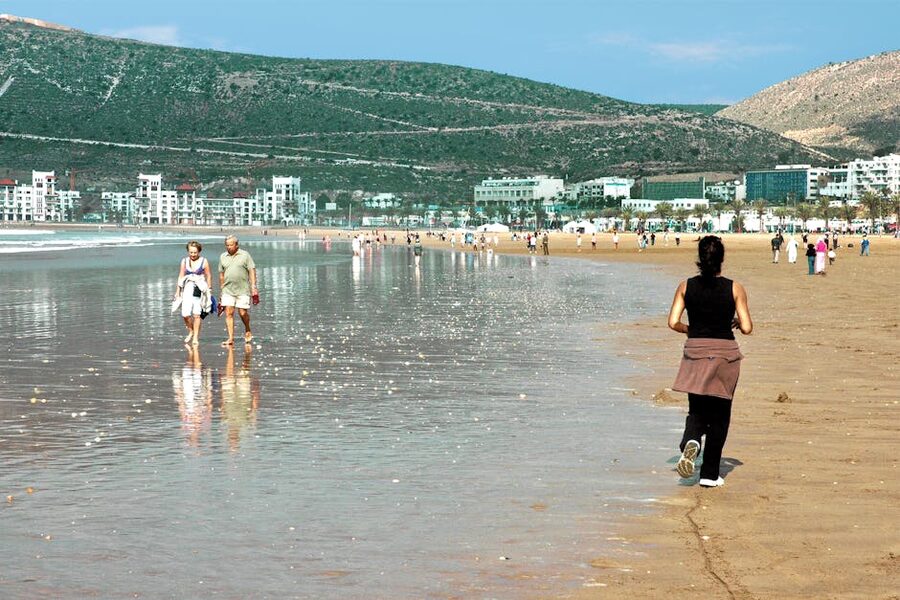 Agadir beautiful beach sunny day
