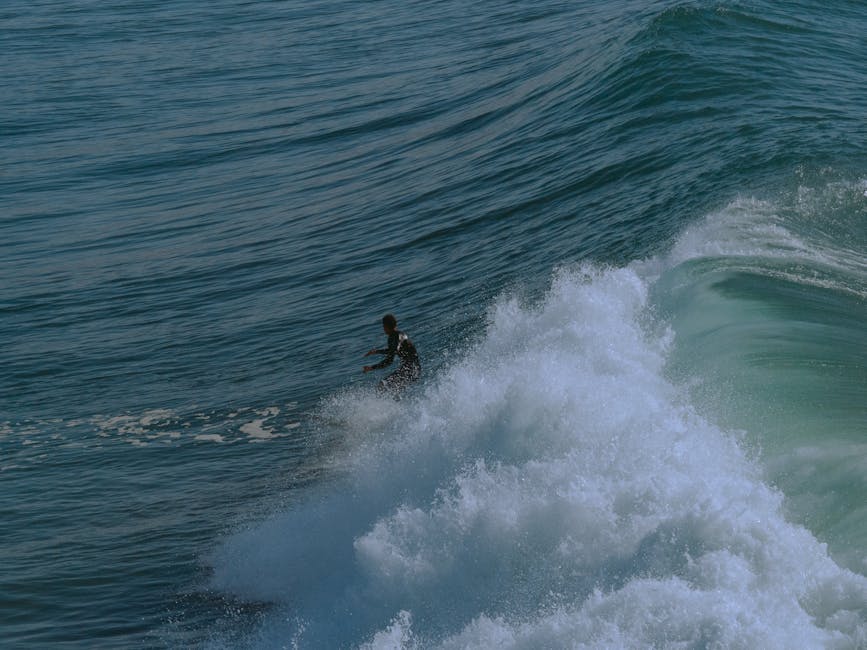 Taghazout surfer catching waves