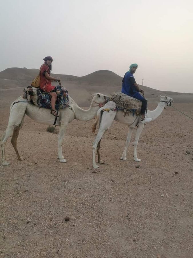 Camel riding at Agafay Desert