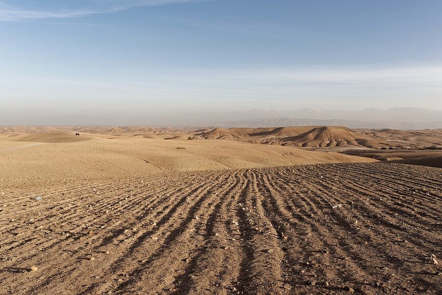 Agafay Desert panorama Morocco