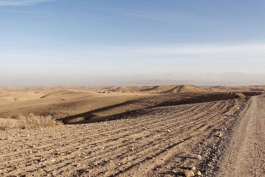 Stone terrain at Agafay Desert