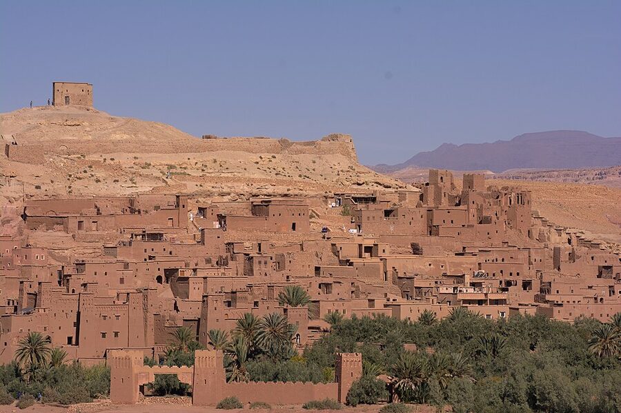 Aït Ben Haddou kasbah golden hour light