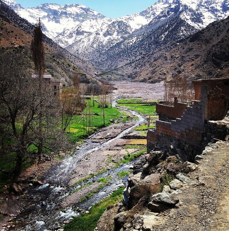 Imlil village in Atlas Mountains Morocco