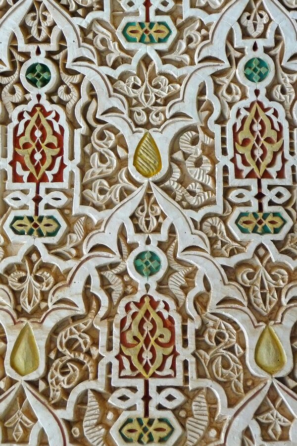 Bahia palace Arabic carved detail