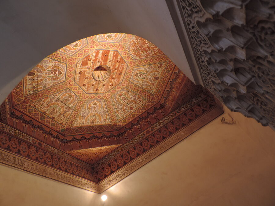 Decorated dome in Bahia Palace