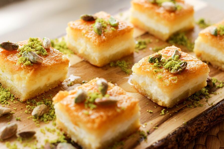 Traditional Arabic baklava sweets and pastries