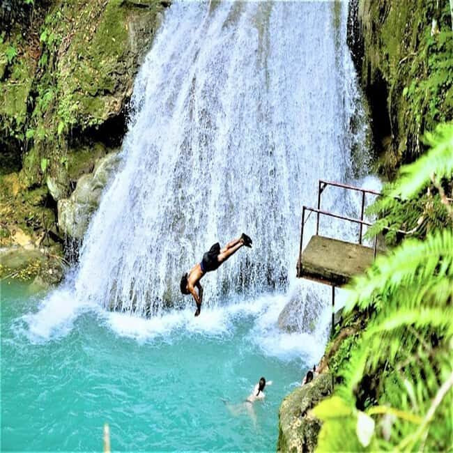 Blue Hole, Secret Falls, and Dunn's River Falls Combo Day-Tr - At the Blue Hole: Adventure and Thrills