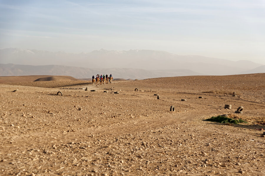 Agafay Desert Morocco rocky stony terrain