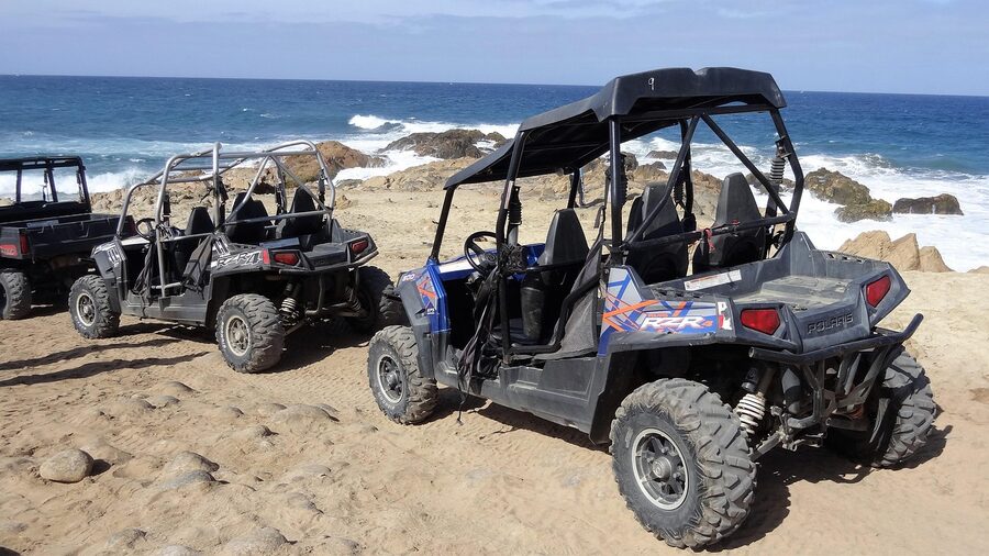 ATV buggy on sand adventure