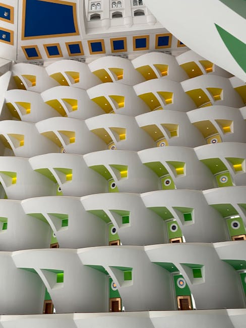 Geometric pattern details inside the luxurious Burj Al Arab hotel