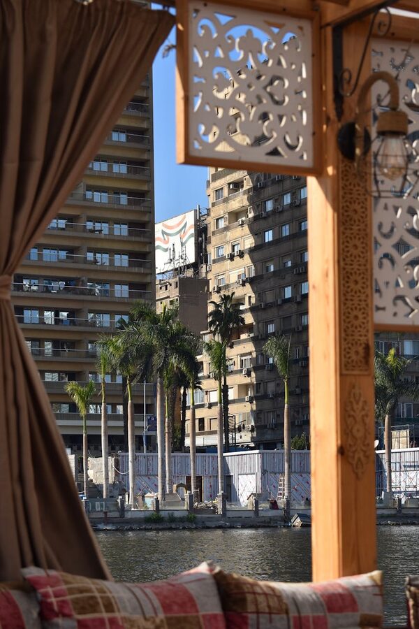 View from a boat on the Nile in Cairo