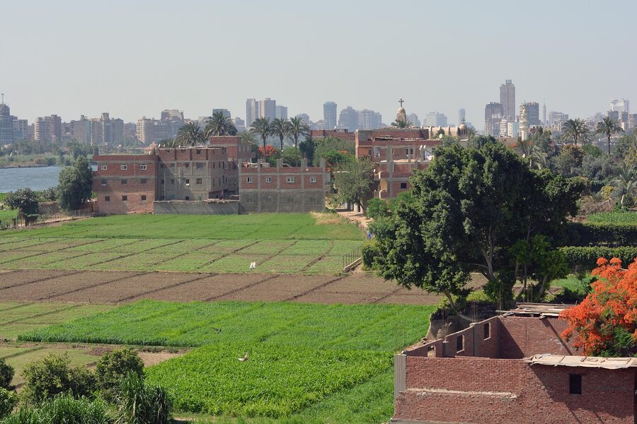 Cairo Nile riverbank cityscape
