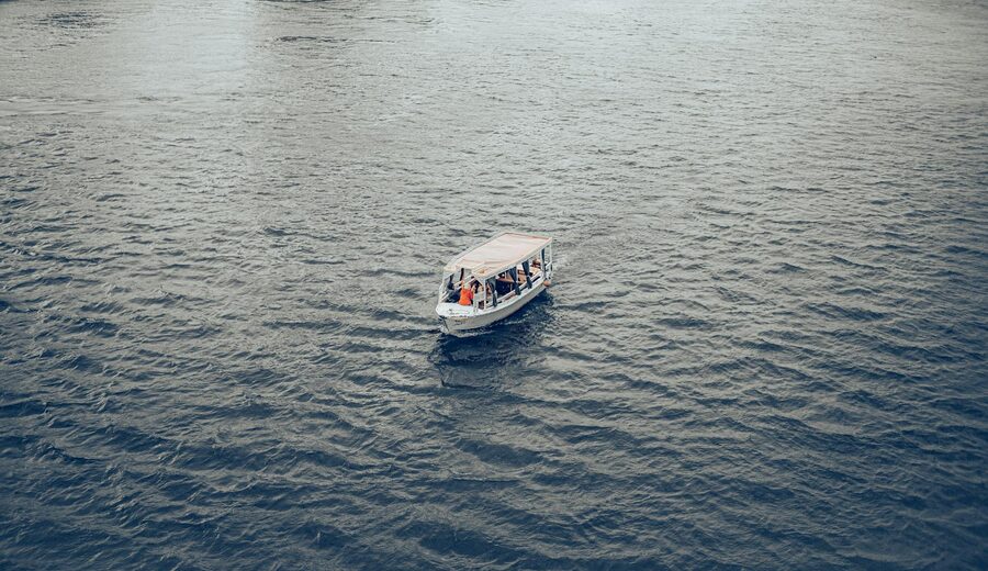 Motorboat on the Nile River in Cairo