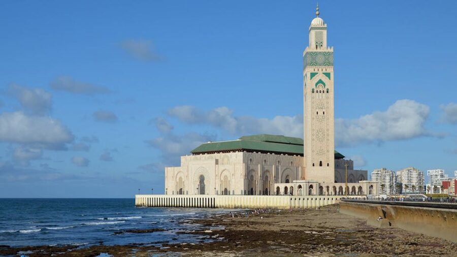 Hassan II Mosque by Atlantic coast Casablanca