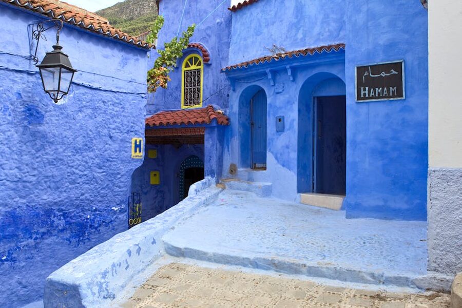 Chefchaouen blue-painted street charming