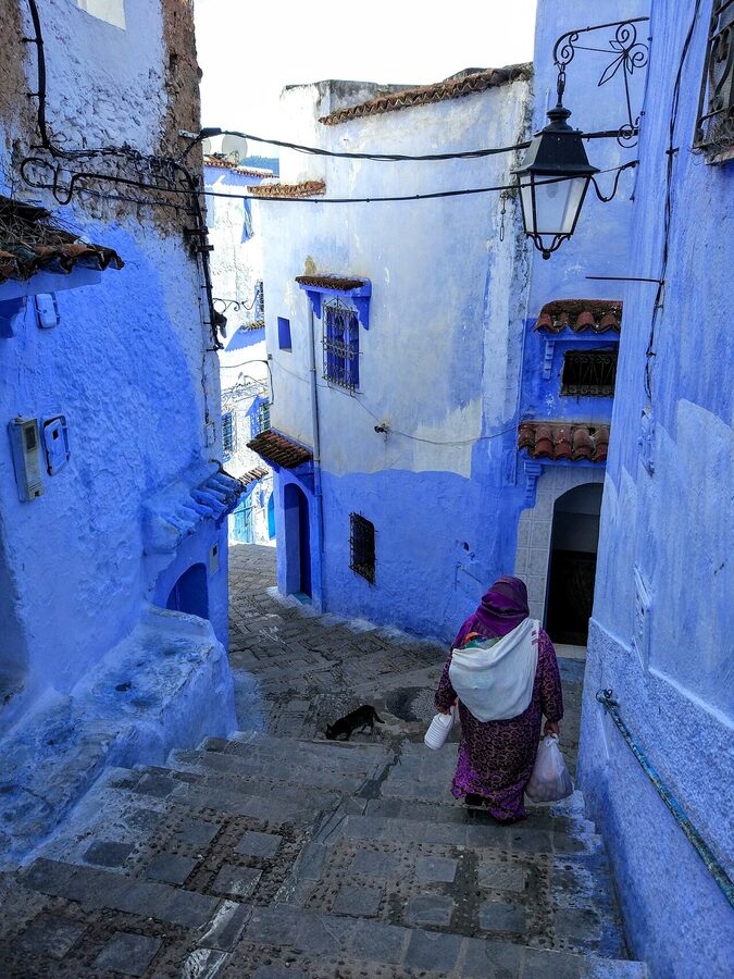 Chefchaouen blue streets view 2