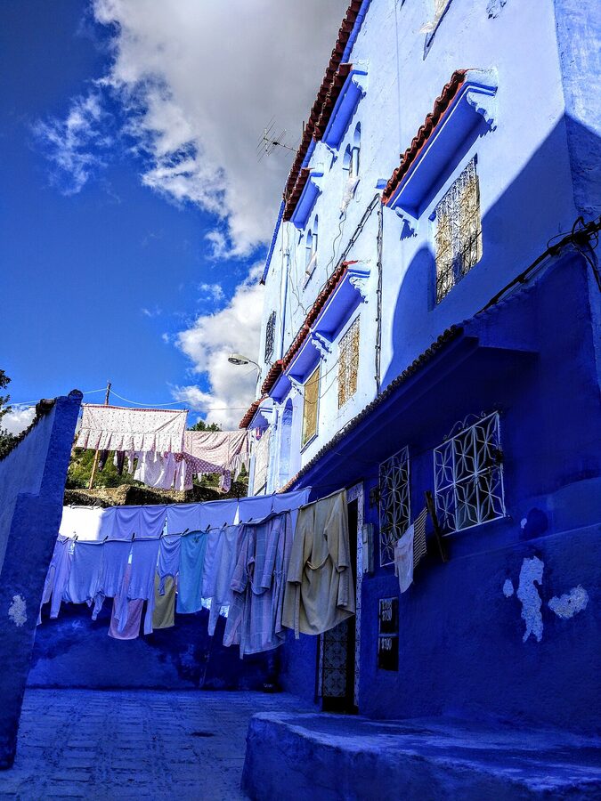 Chefchaouen blue streets view 3