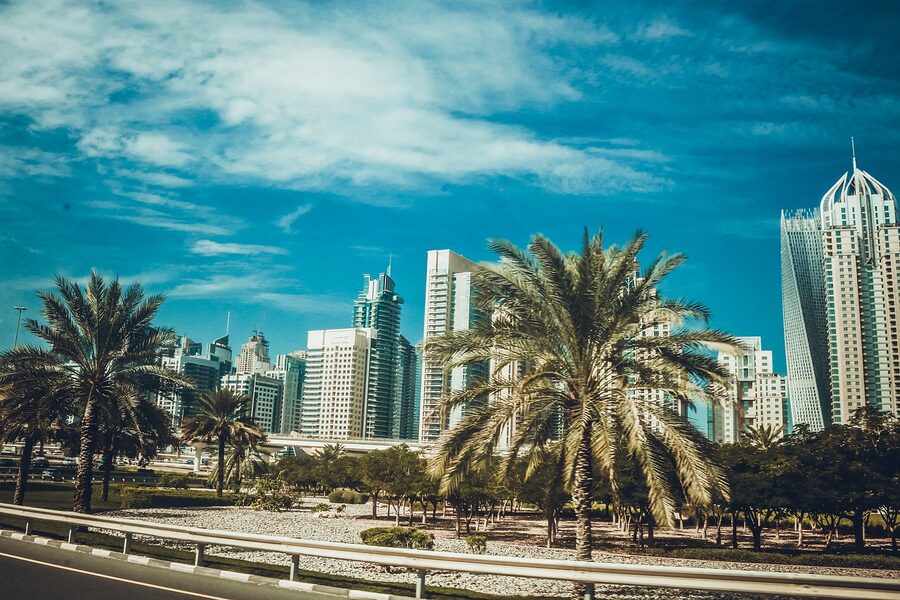 Downtown Dubai modern architecture and buildings near the Burj Khalifa