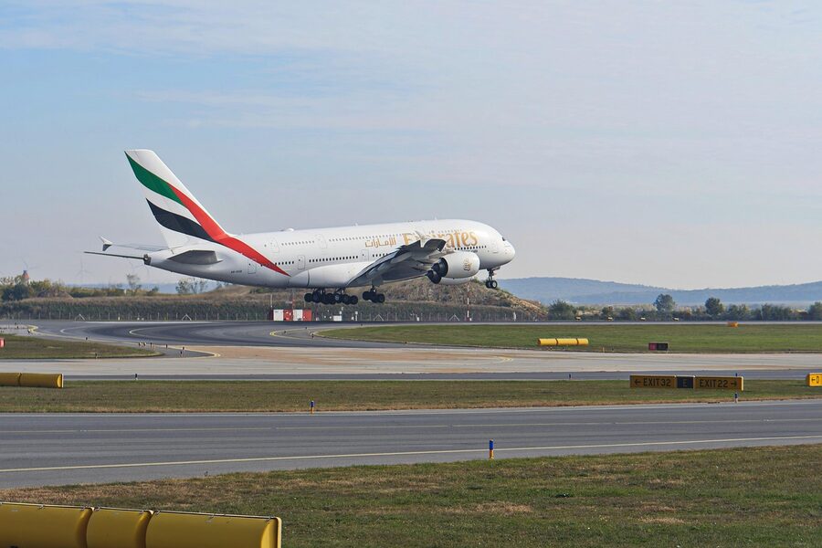 Emirates aircraft at Dubai airport