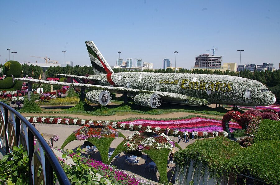 Dubai Miracle Garden floral pathway
