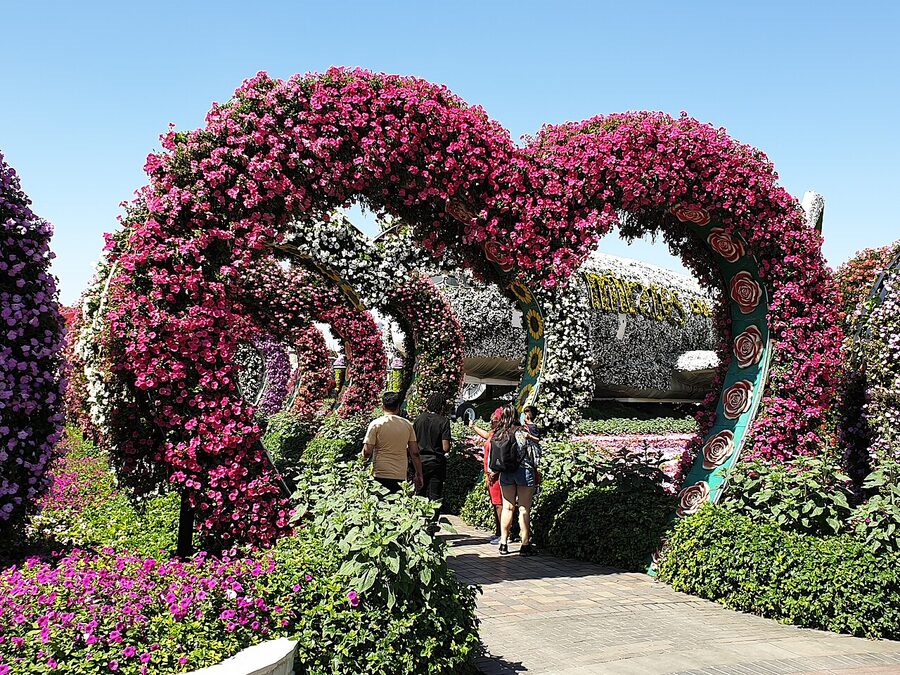 Dubai Miracle Garden overview panorama