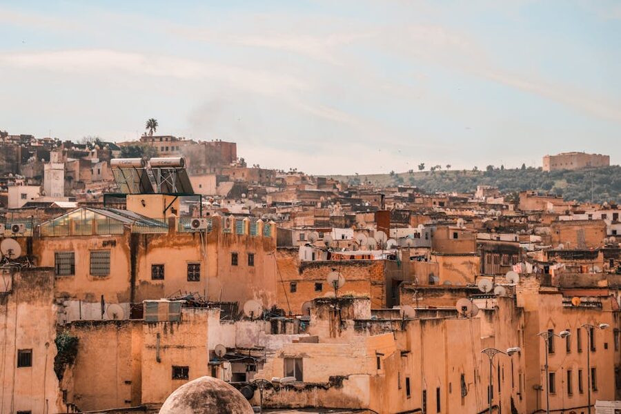 Fez aerial cityscape