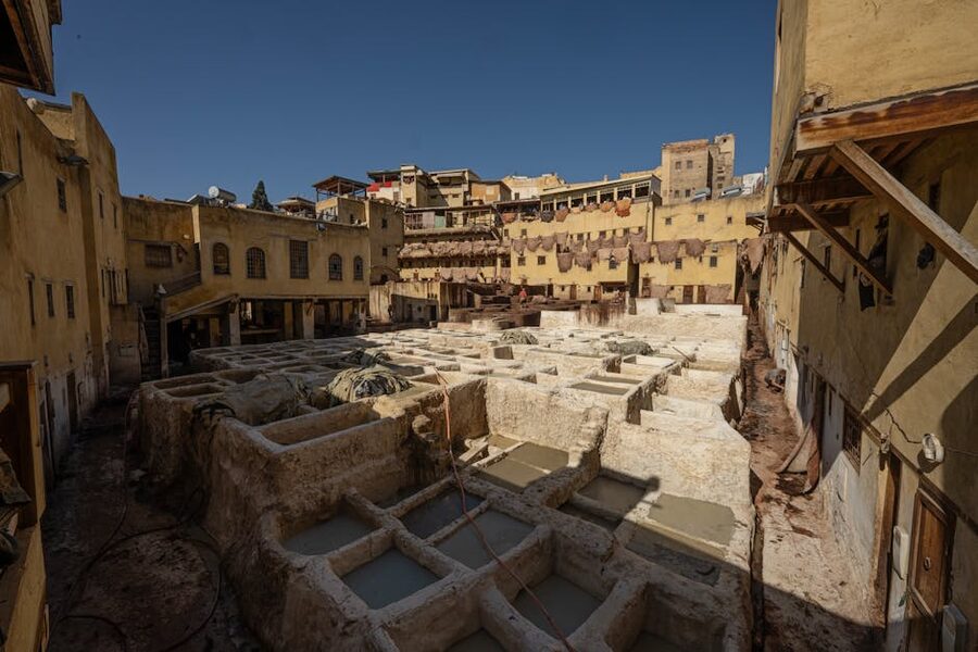 Fez ancient leather tannery