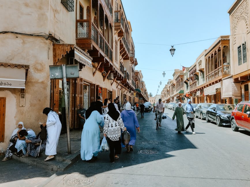 Fez medina daily life streets