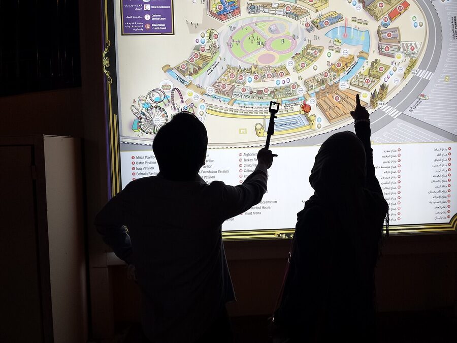 Global Village Dubai site map showing pavilions and zones