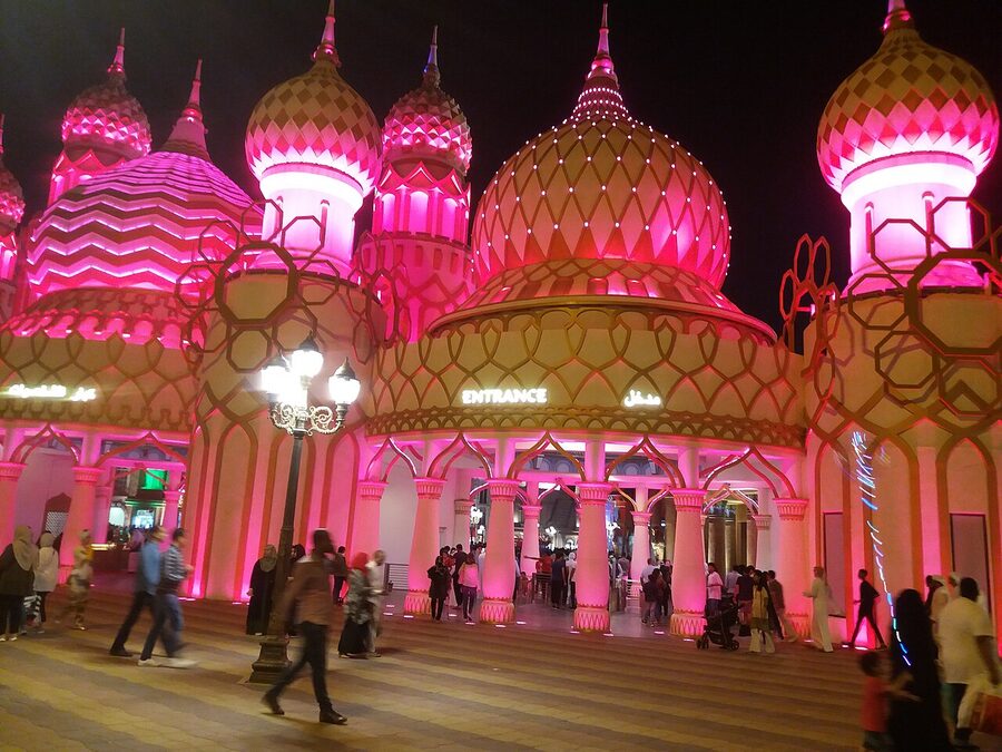 Global Village Dubai wide angle panoramic