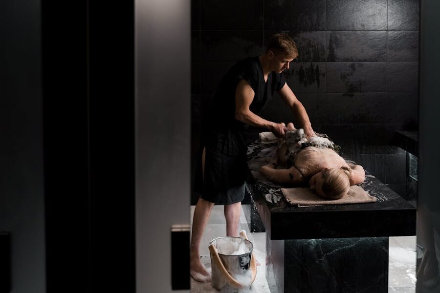 Soap massage spa environment