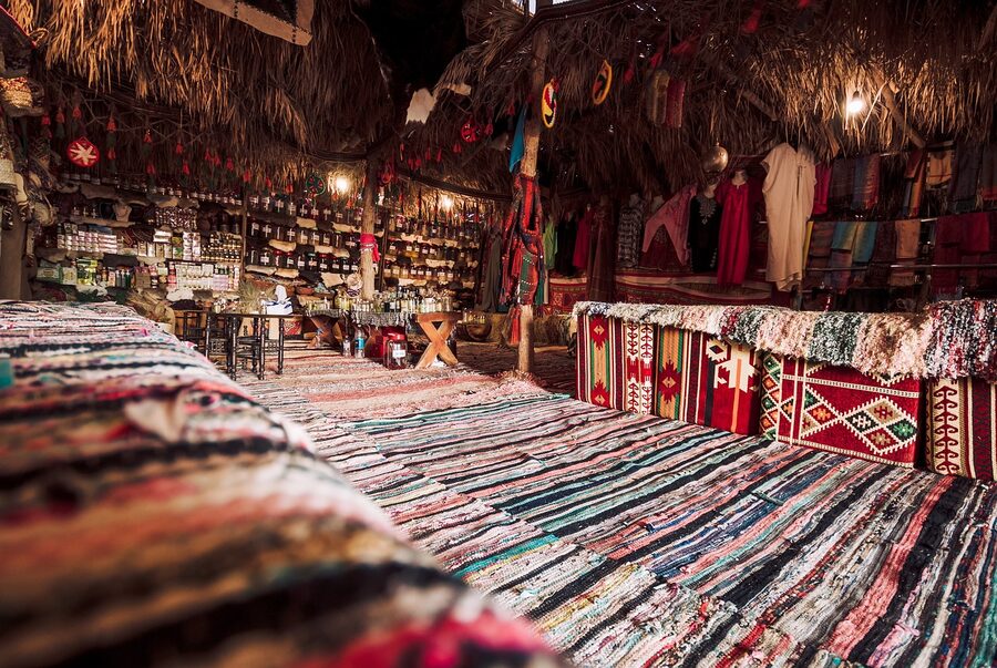 Bedouin tent with tea in Hurghada Egypt