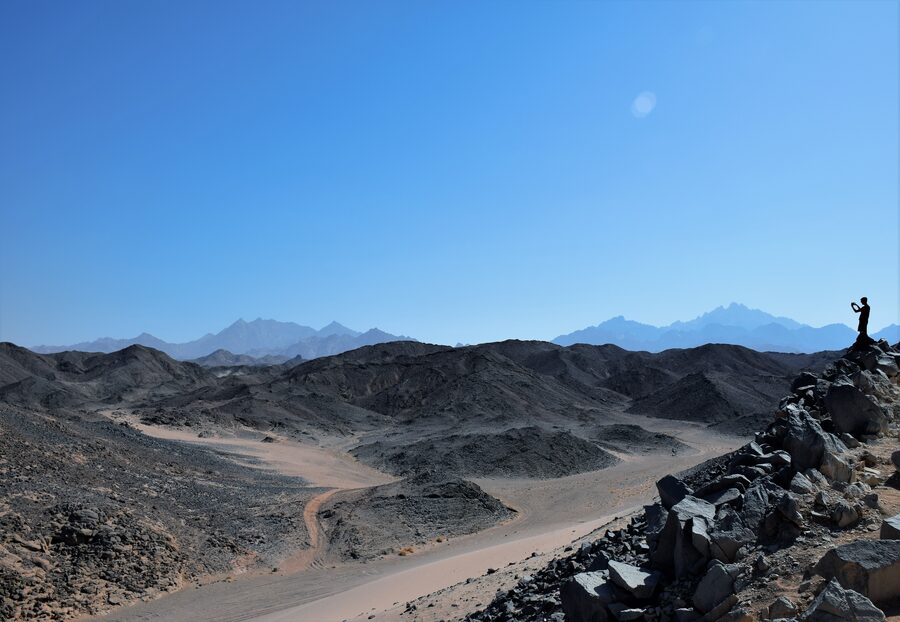 Desert mountain landscape in Egypt
