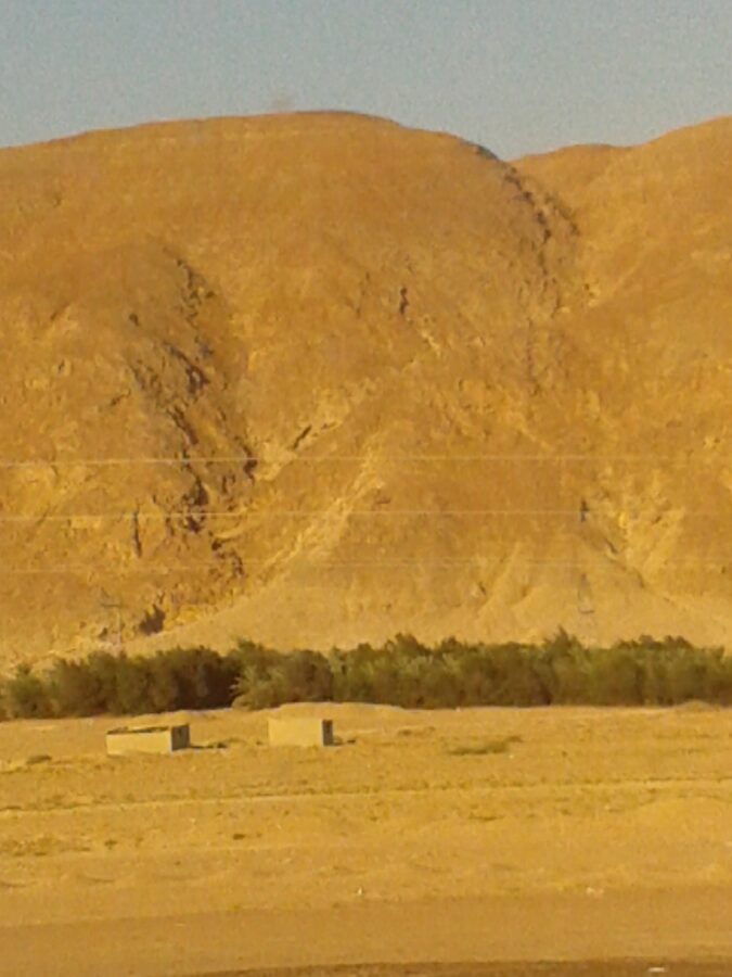 Red Sea mountains seen from the Cairo Hurghada road