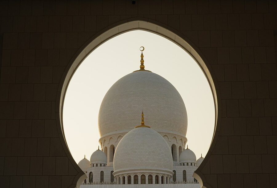 Islamic architecture with ornate dome design