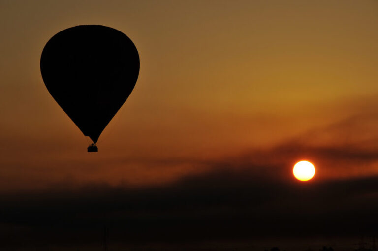Early morning balloon flight over the West Bank in Luxor