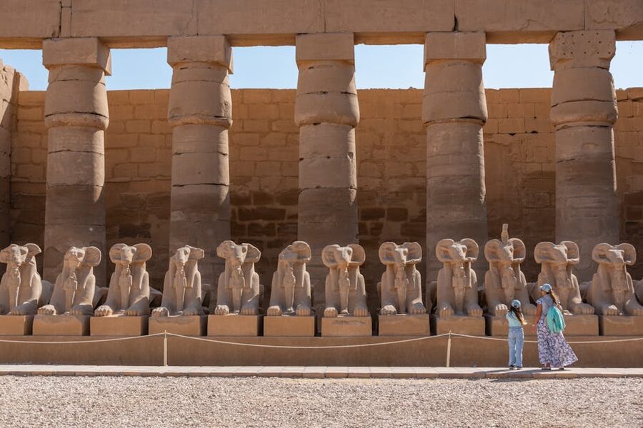 Karnak Temple ram-headed sphinx