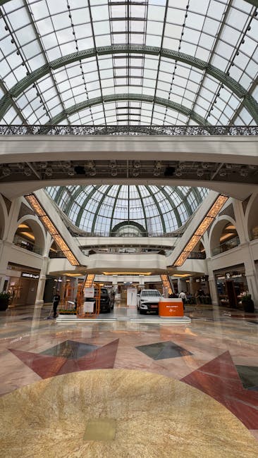 Interior of Mall of the Emirates luxury shopping center