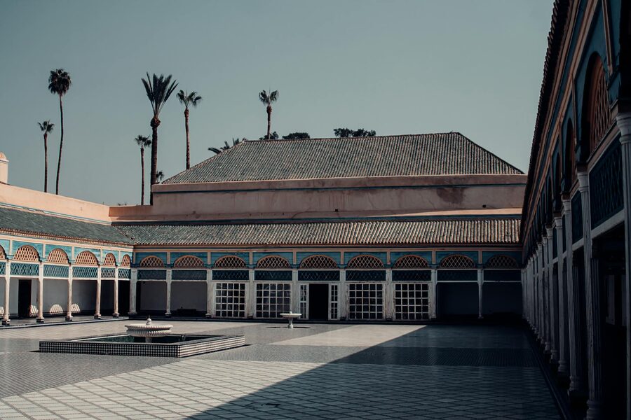 Bahia Palace courtyard in Marrakech
