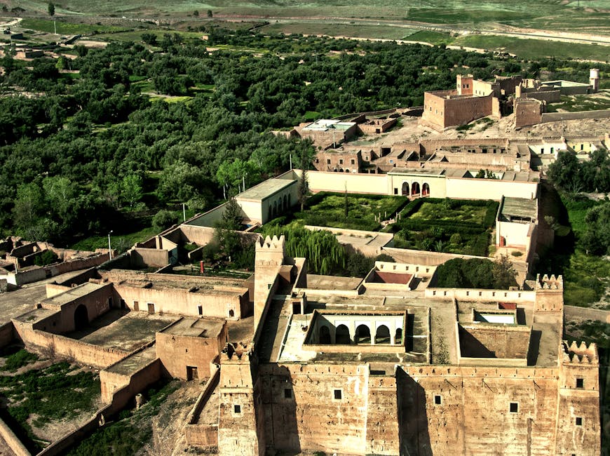 Bird's-eye Marrakech historical architecture