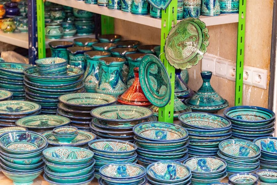 Moroccan ceramic dinnerware