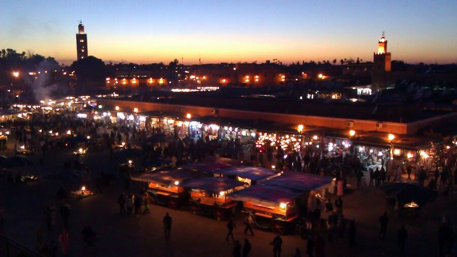 Djemaa el Fna crowd Marrakech