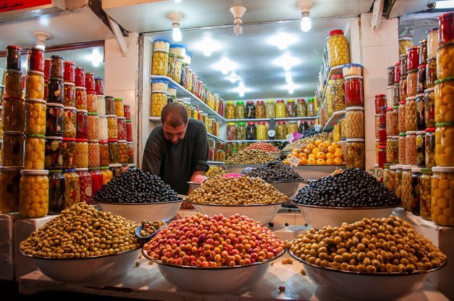 Marrakech fruit market local vendor